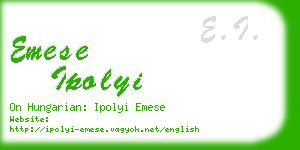 emese ipolyi business card